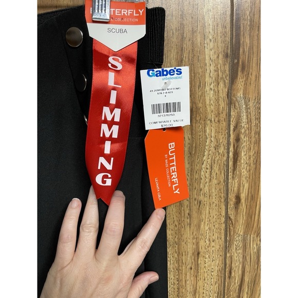 Maze Collection Womens High-Waist Silver Buttons Skinny Pants Size Medium NWT - Picture 2 of 4